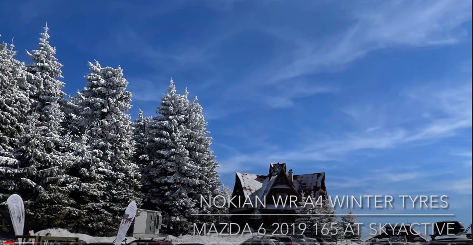 Mazda 6 2019 (165 AT SkyActive) pe zăpadă cu cauciurile de iarnă Nokian WR A4.